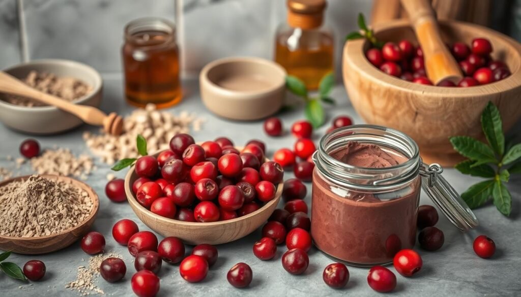 DIY Cranberry Clay Face Mask