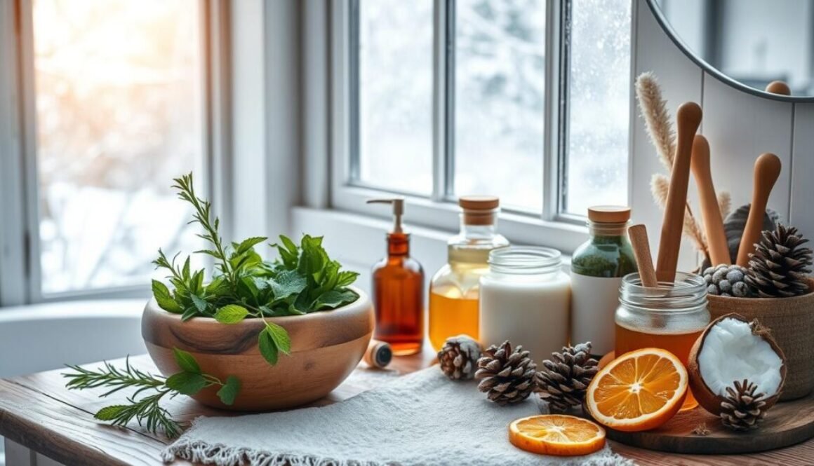 diy Winter Mint and Rosemary Hair Mask